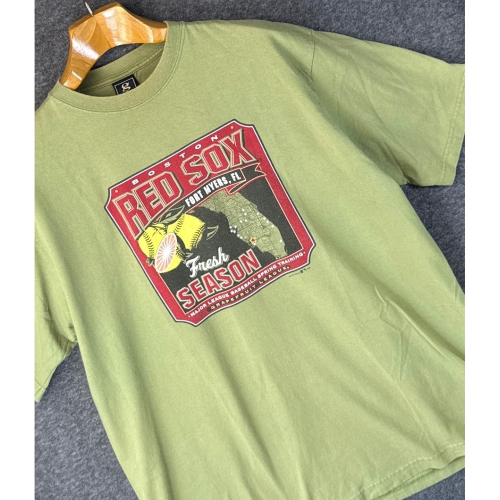Gear For Sports Boston Red Sox Spring Training‎ T-Shirt Mens XL Green MLB Cotton